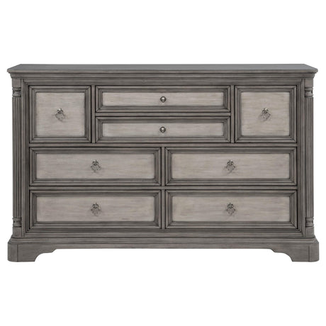 Cresswell 8-Drawer Bedroom Dresser Weathered Taupe — product image 3