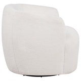 Hudson Faux Fur Swivel Accent Chair Ecru — product image 7