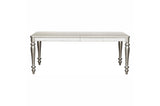 Orsina Pearl Faux Leather Rectangular Dining Room Set main view