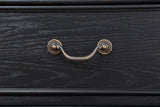Open bottom drawer with tinted interior Celina nightstand