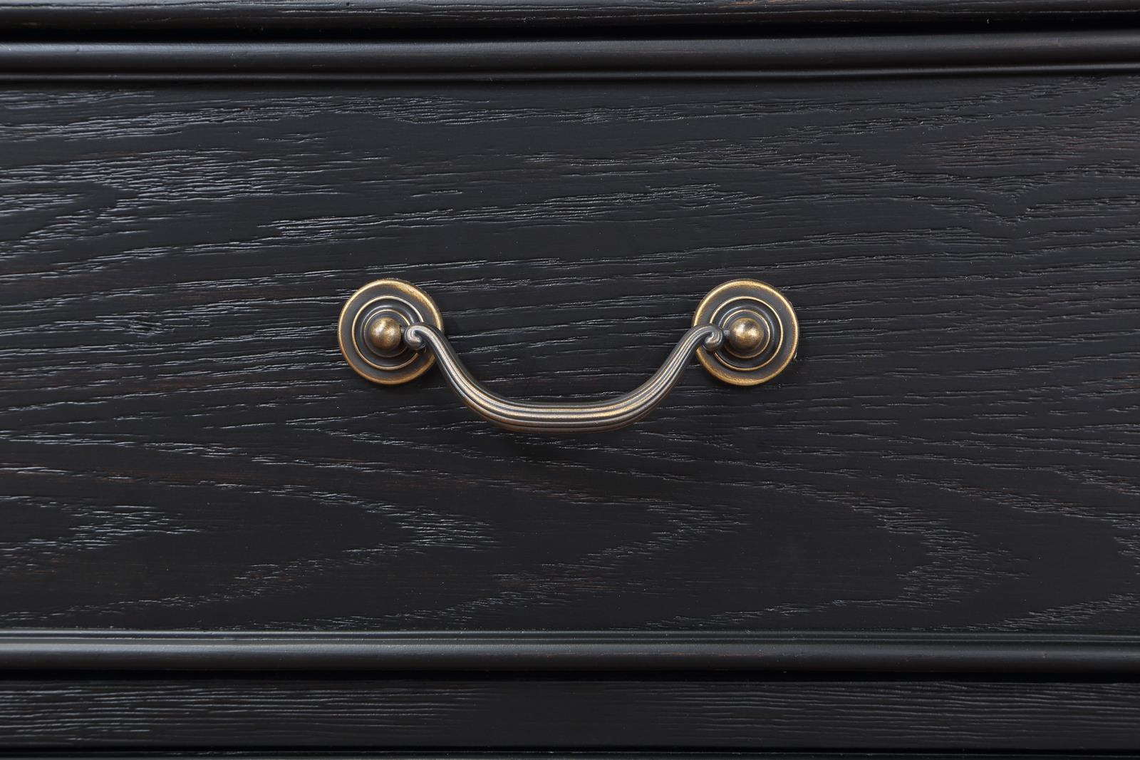 Open bottom drawer with tinted interior Celina nightstand