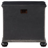 Rear view showing cable management grooves on Celina nightstand