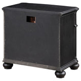 Top view of Celina 3-drawer nightstand with black finish