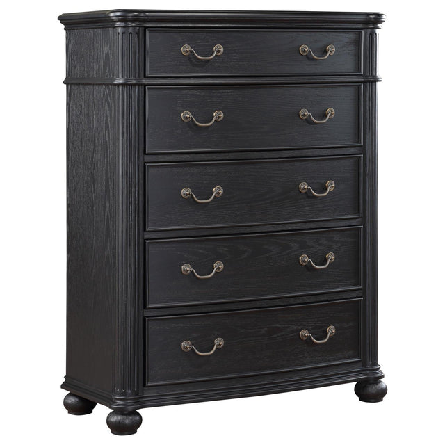 Celina 5-Drawer Bedroom Chest Black 224765 - Ella Furniture