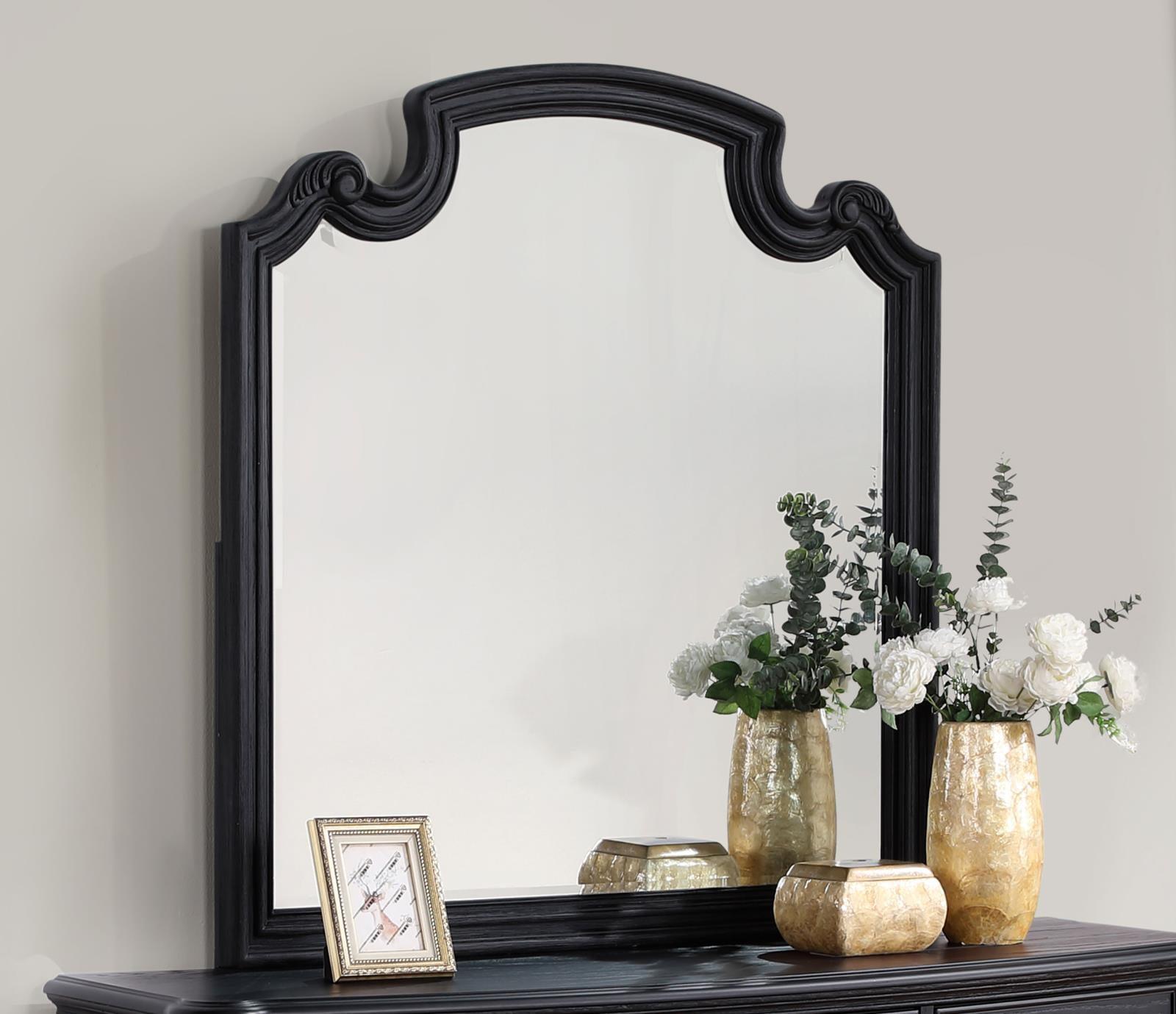 Celina Black Dresser Mirror angled side view