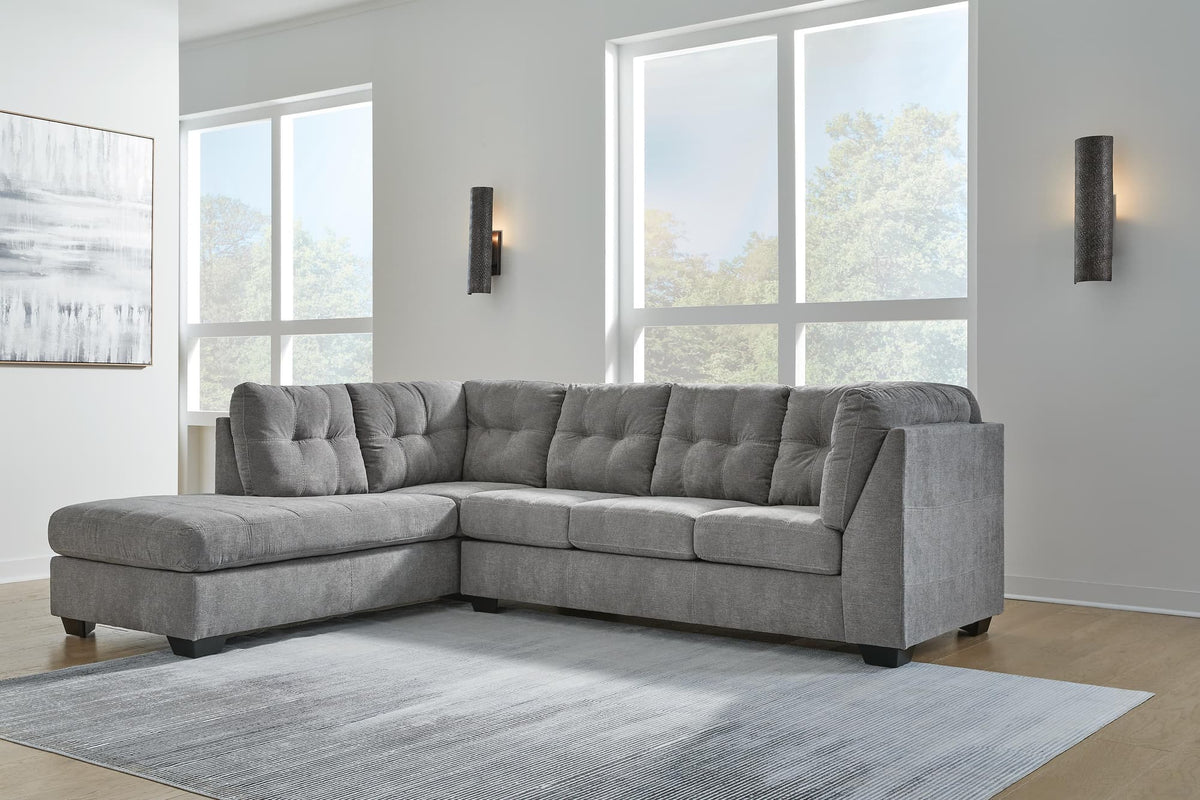 Marleton Gray 2-Piece Sleeper Sectional with Ottoman — product image 9