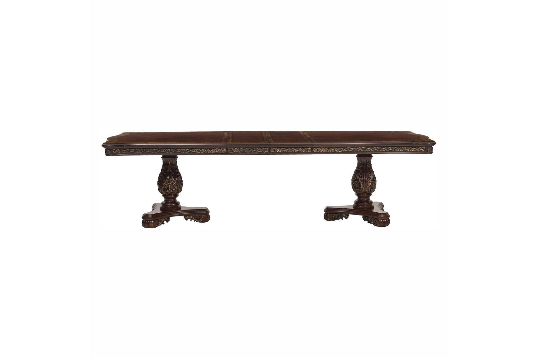Deryn Park Cherry Traditional Solid Wood Plush Upholstered Seat Rectangular Dining Room Set - Ella Furniture