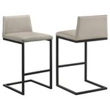 Vardon Genuine Leather Tan Bar Stool Set of 2 — product view
