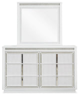 Side angle of Chalanna dresser and mirror set