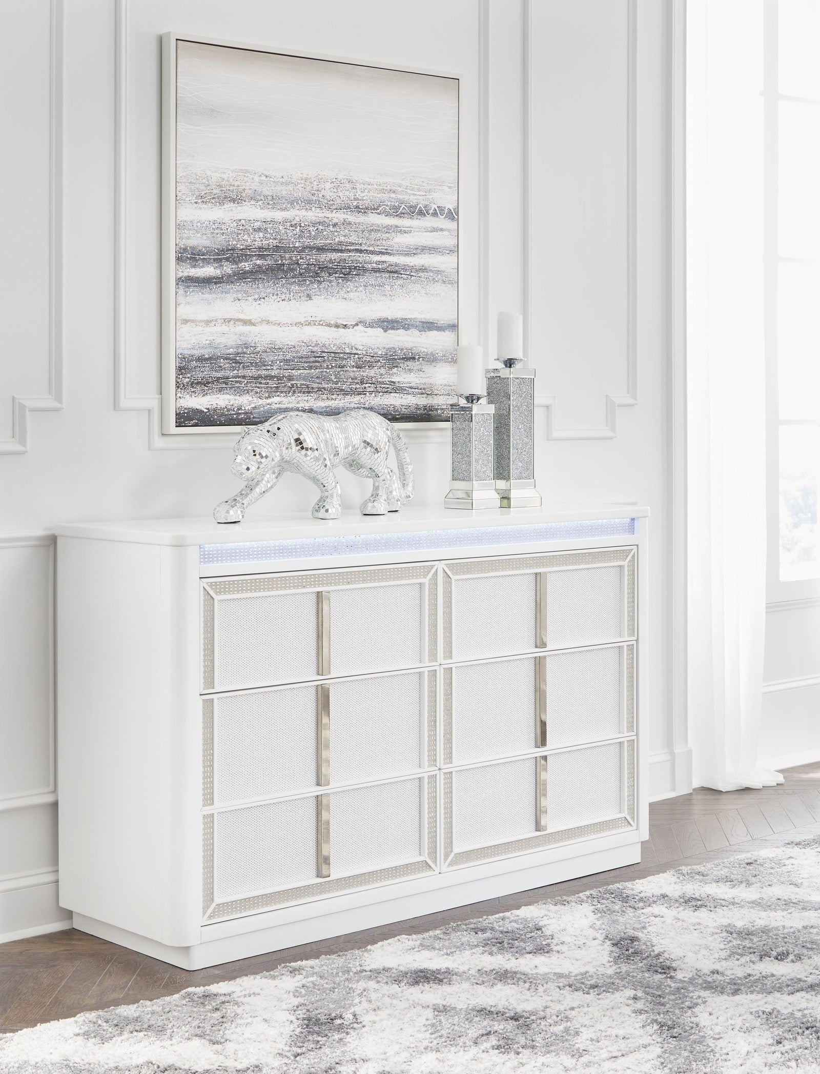 Chalanna White Dresser - Ella Furniture