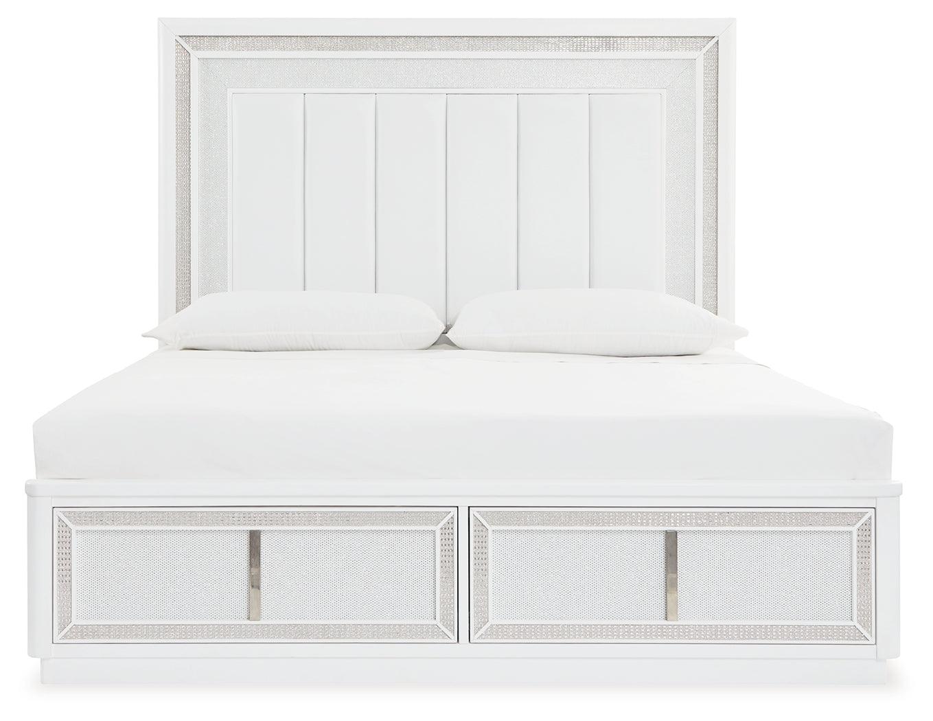 Contemporary Chalanna King bed headboard detail