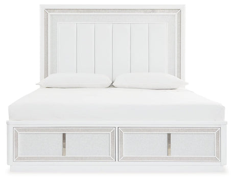 Contemporary Chalanna King bed headboard detail