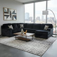 Austin Black Furby Sectional sofa main view