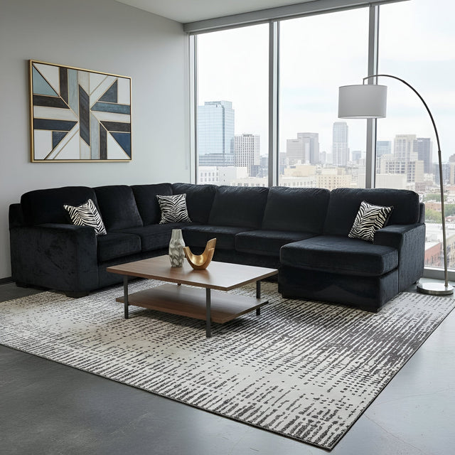 Austin Black Furby Sectional sofa main view