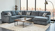 Austin Charcoal Furby Sectional sofa main front view
