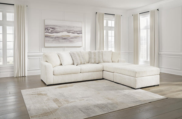 Chessington Ivory 2-Piece Sectional with Ottoman - image 1