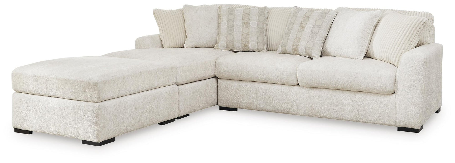 Chessington Ivory 2-Piece Sectional with Ottoman - image 2