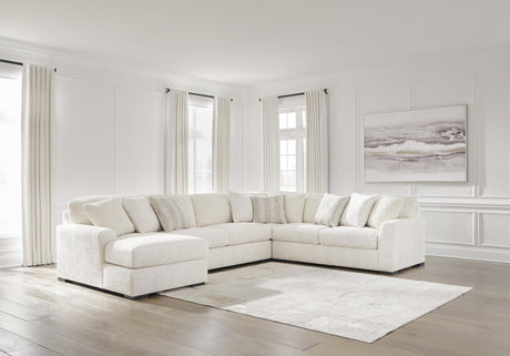 Chessington Ivory Chenille 4-Piece Sectional with Chaise - image 1