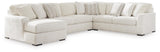 Chessington Ivory Chenille 4-Piece Sectional with Chaise - image 2
