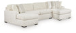 Chessington Ivory Chenille 3-Piece Sectional with Double Chaise from Decor Furniture