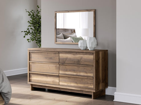 Chirason Brown Dresser and Mirror from Decor Furniture