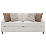 Detail of upholstery and sloped arm on Christine Sofa Set