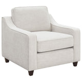Christine 3-piece beige upholstered sofa set main view