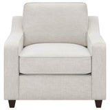 Christine 3-piece beige upholstered sofa set main view