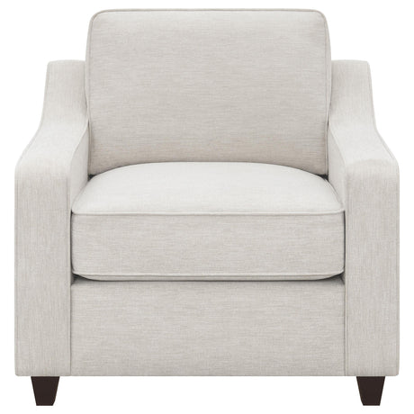 Christine 3-piece beige upholstered sofa set main view