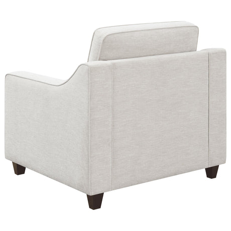 Christine 3-piece beige upholstered sofa set main view