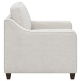 Christine 3-piece beige upholstered sofa set main view