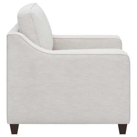 Christine 3-piece beige upholstered sofa set main view
