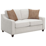 Close-up of sloped arm on Christine sofa set