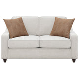 Christine 3-piece beige upholstered sofa set main view