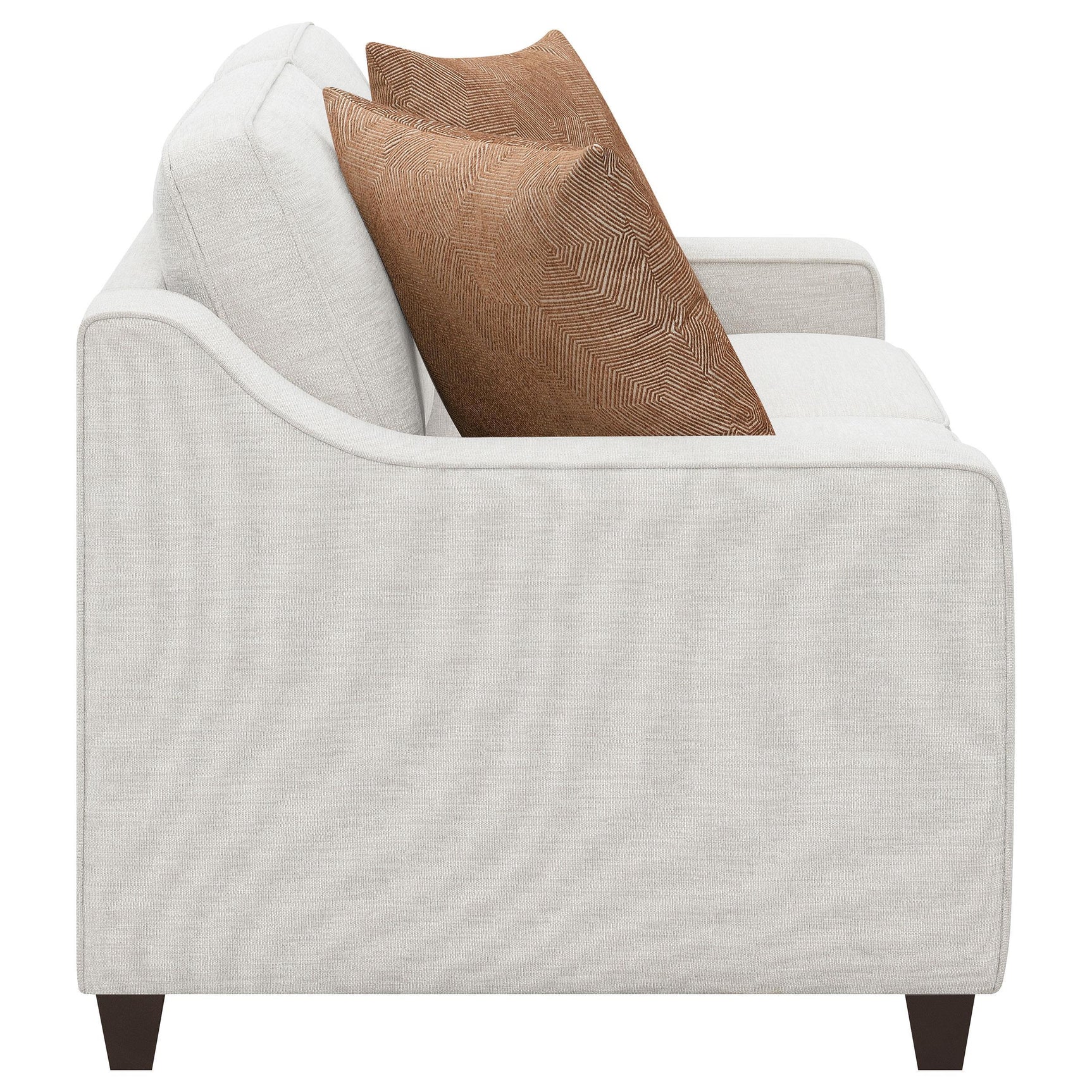 Christine 3-piece beige upholstered sofa set main view