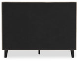 Cielden Full Upholstered Bed showing low-profile design