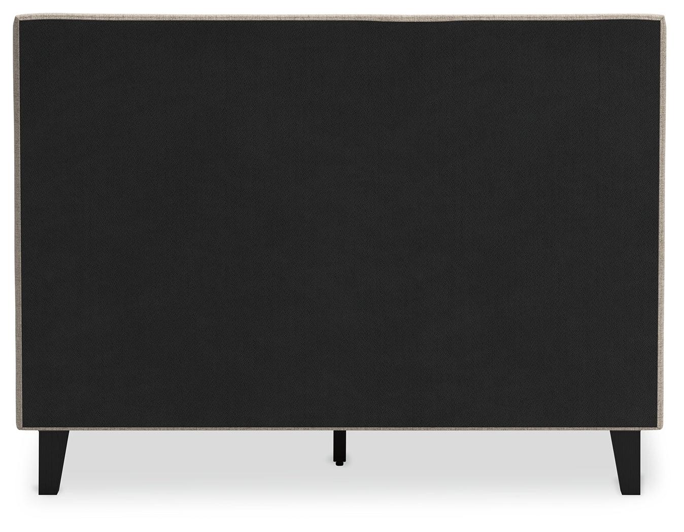 Cielden Full Upholstered Bed showing low-profile design