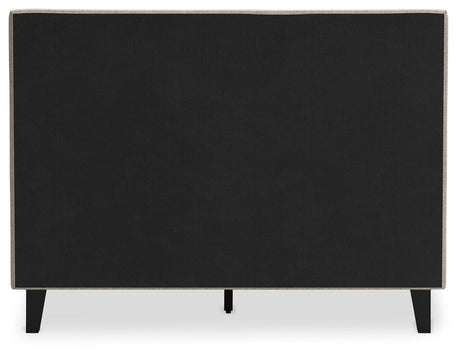 Cielden Full Upholstered Bed showing low-profile design