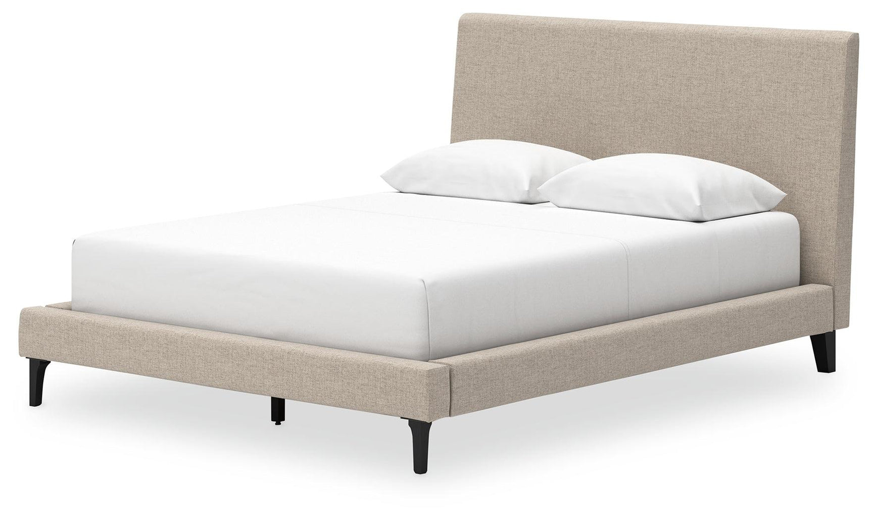 Footboard detail of Cielden Soft Gray Queen Bed