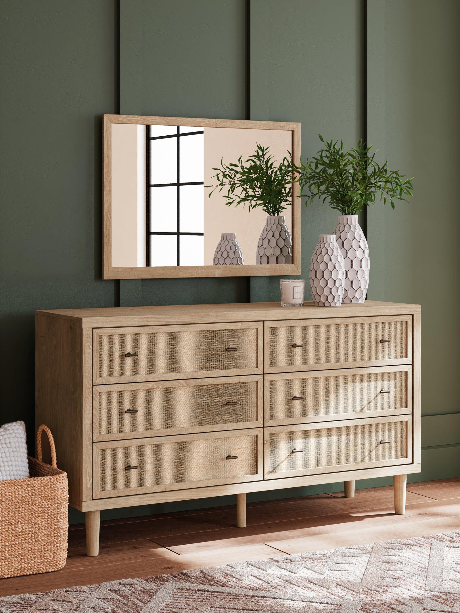 Cielden Two-tone Dresser and Mirror - Ella Furniture