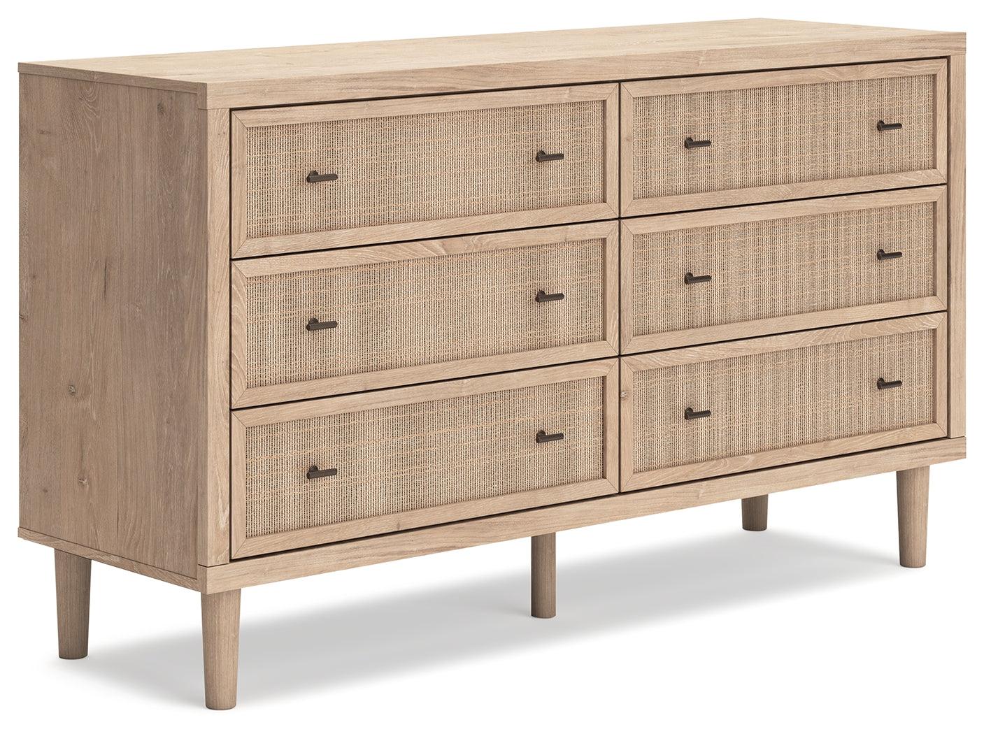 Contemporary Cielden dresser side angle showing texture and finish