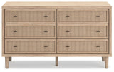 Cielden dresser showcasing two-tone light finish and framed front