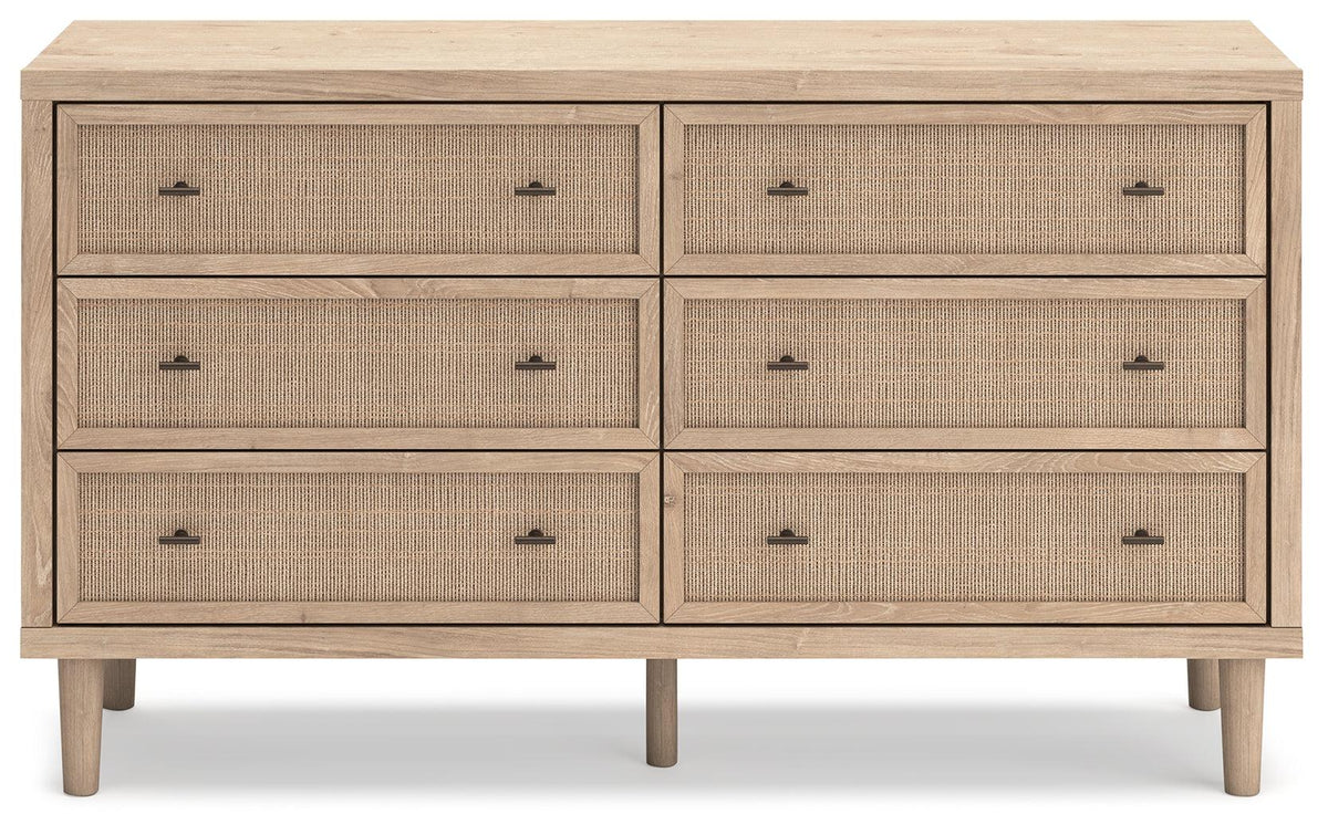 Cielden dresser showcasing two-tone light finish and framed front