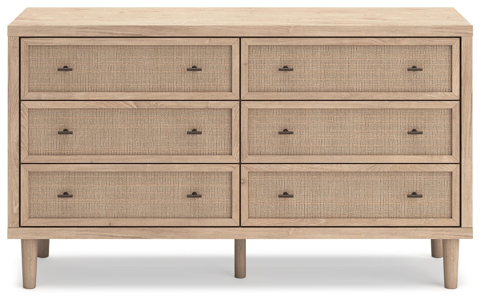 Cielden dresser showcasing two-tone light finish and framed front