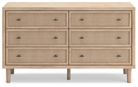 Cielden dresser showcasing two-tone light finish and framed front
