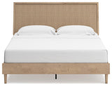 Cielden Two-Tone King Panel Bed showing slat support