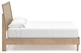 Cielden Two-Tone King Panel Bed side profile