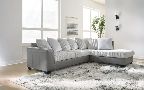 Clairette Court Alloy Chenille 2-Piece Sectional with Chaise from Decor Furniture