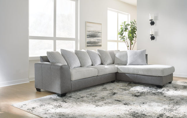 Clairette Court Alloy Chenille 2-Piece Sectional with Chaise from Decor Furniture