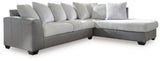 Clairette Court Alloy Chenille 2-Piece Sectional with Chaise view 2